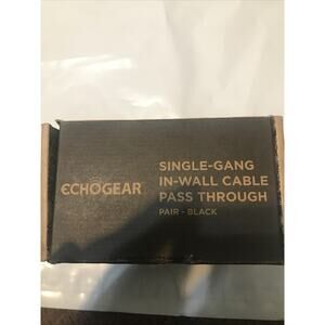 ECHOGEAR x4 Black Wall Cable Hider for Wall Mount TV Single Gang Pass Through